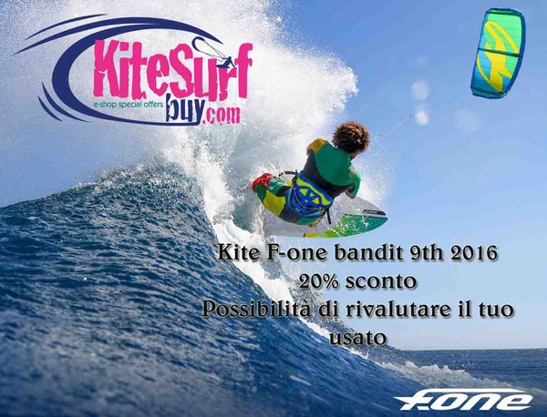 F-One - bandit 9th 2016 misure 9mt 10mt 11mt 12mt