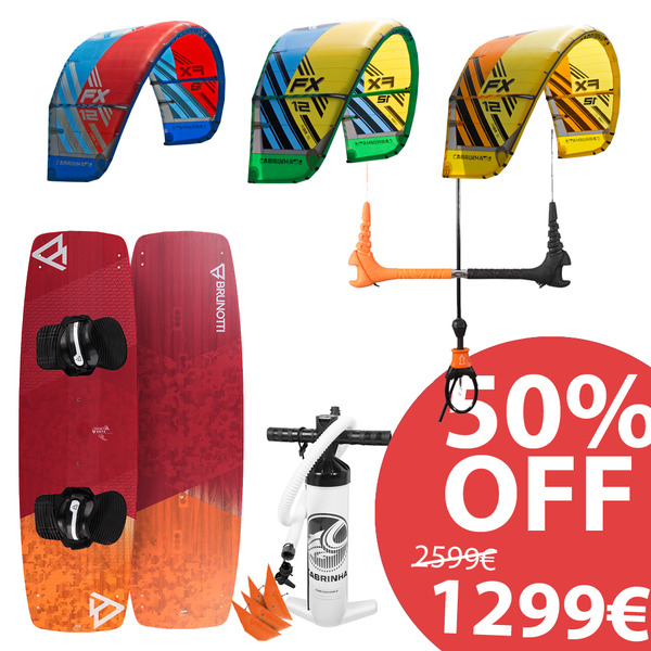 Cabrinha - Pacchetto completo: Kite, tavola, barra, pompa - RISPARMIA 50 %