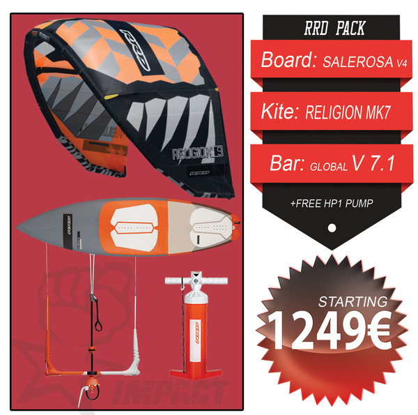 Rrd - KITE WAVE PACK Religion Mk7 + Salerosa V4 5'10 + Global Bar V 7.1 + Free Pump HP1