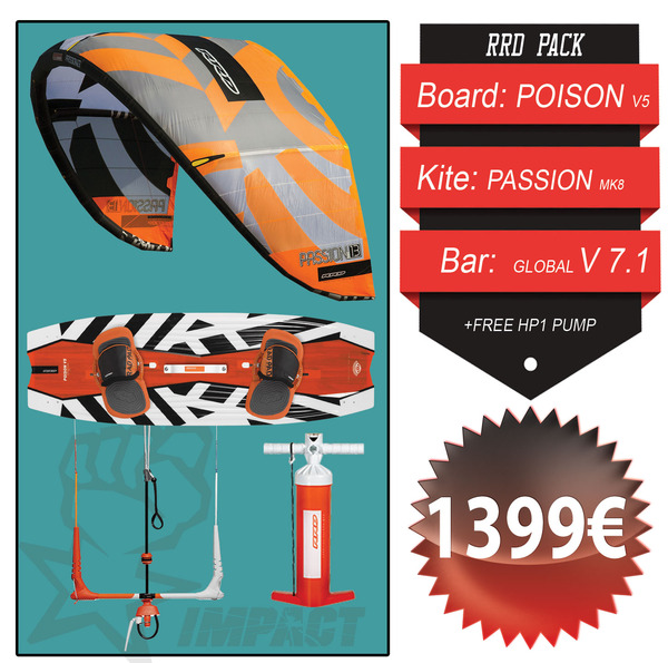Rrd - KITE PACK Passion Mk8 + Poison Wood V5 + Global Bar V 7.1 + Free Pump HP1