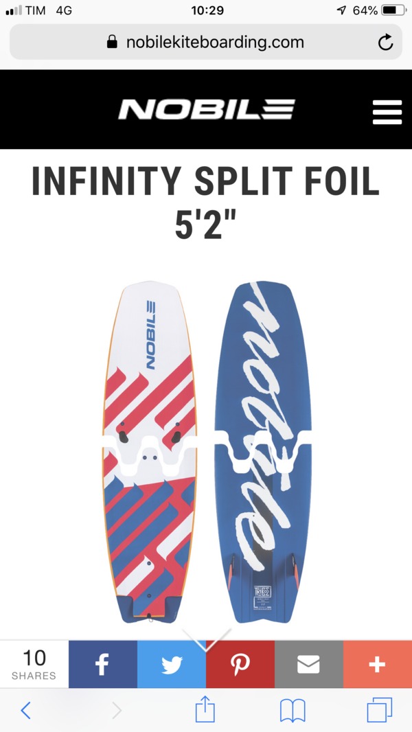 Nobile - Nobile split board modello infinity foil 5.2