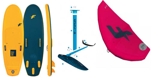F-One - PACCHETTO F-ONE ROCKET AIR 5-10 125LT + PACCHETTO FOIL GRAVITY FCT 1800 E ALBERO 65CM E SWING 5MT(TEST)