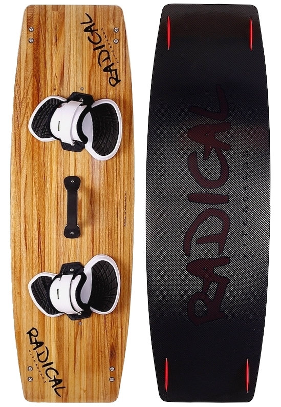 Radical Kiteboards - Light Wind Kiteboard, WOOD/CARBON, 152x47cm